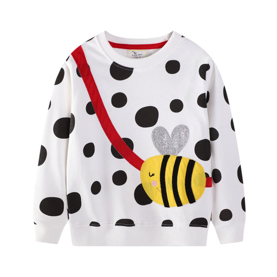 Mädchen Sweatshirt mit fröhlichem Bienenmotiv EB