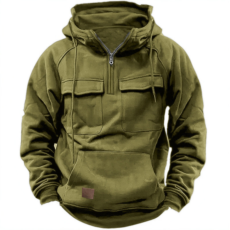 Herren Funktionales Kapuzenpullover mit praktischen Taschen EB