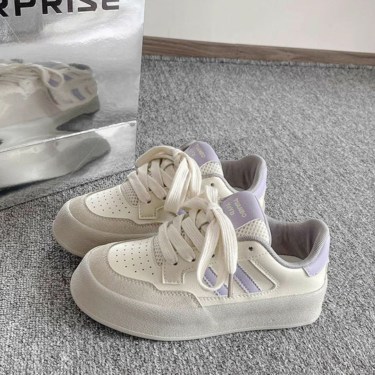 Damen Plattform Sneakers mit atmungsaktiver Obermaterialkombination und rutschfester Sohle EB