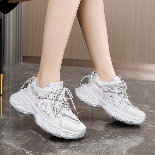 Damen Sportliche Sneakers mit modernem Design und dämpfender Sohle EB