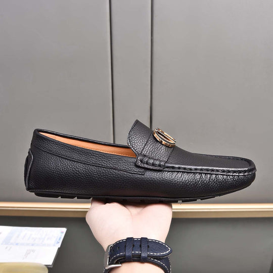 Damen Mokassins aus feinem Leder mit eleganter Applikation EB