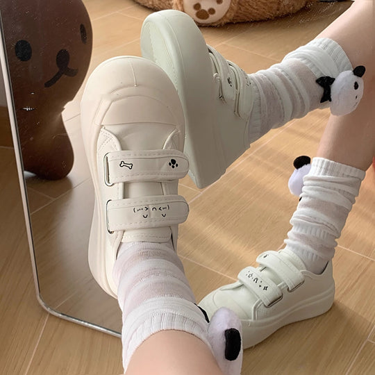 Damen Sneaker mit verspieltem Design und praktischem Klettverschluss EB