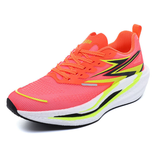 Unisex gepolsterte Straßenlaufschuhe mit rocker-Zwischensohle, energierückführender Dämpfung und atmungsaktivem Mesh-Upper EB
