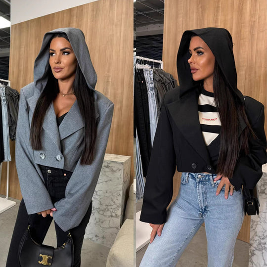 Damen Sportliches Kleid mit Kragen und langen Ärmeln EB