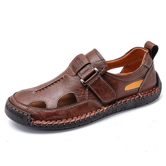 Herren Sportliche Leder-Sandalen mit ergonomischer Sohle EB