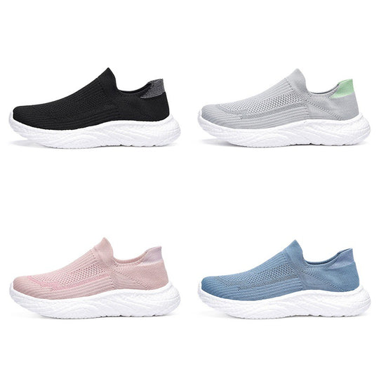 Damen Sportliche Slip-On Sneakers mit atmungsaktivem Obermaterial und flexiblem Dämpfungssystem EB