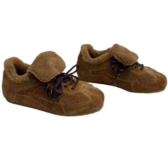 Damen Sportliche Fleece-Sneaker mit weichem Innenfutter und rutschfester Sohle EB