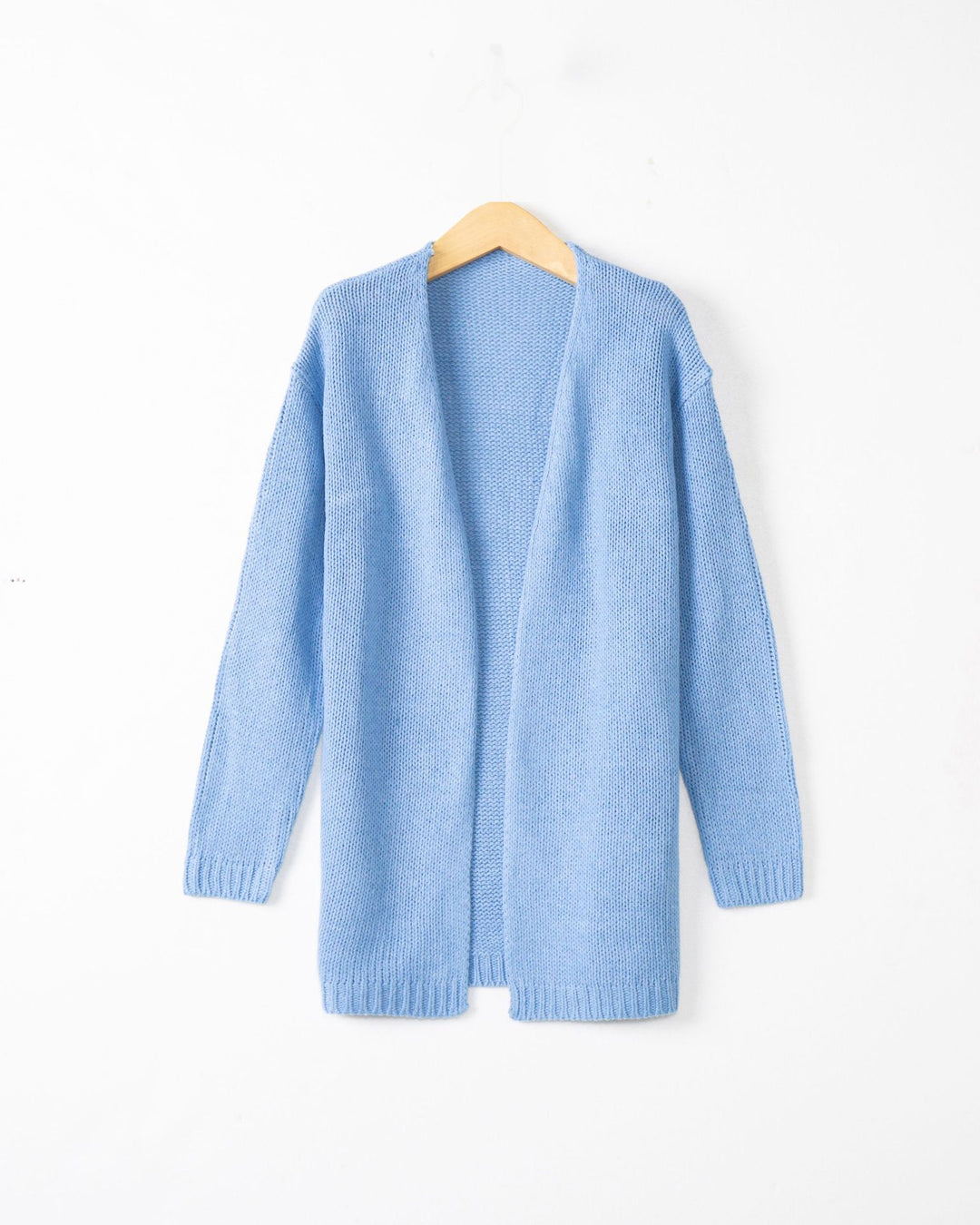 Damen Offene Strickjacke mit lässigem Schnitt und Taschen EB