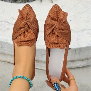 Damen Ballerinas mit großem Schleifendetail EB 1780917992