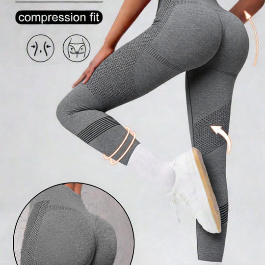 Damen Sportliche Leggings mit hoher Taille EB