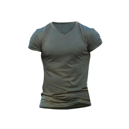 Herren V-Ausschnitt T-Shirt aus weichem Baumwollmix EB