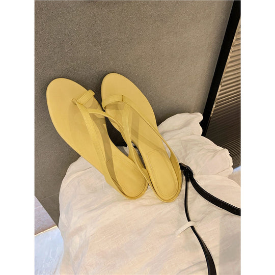 Damen Zehentrenner-Sandalen mit eleganten Riemen und komfortabler Sohle EB