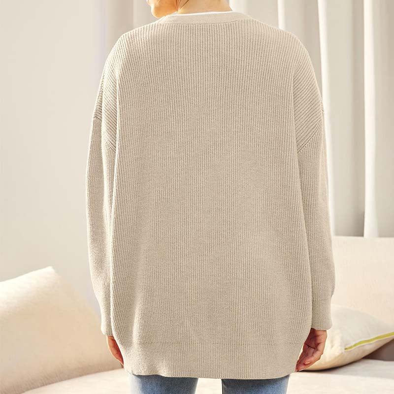 EB | Klassische Strick-Strickjacke für Alltag