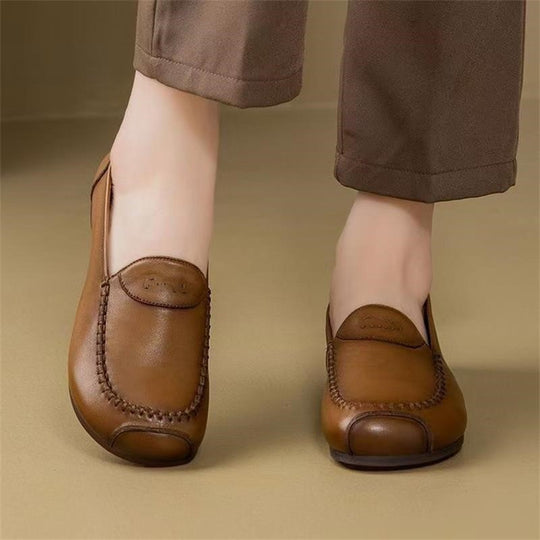 Damen Mokassins mit eleganten Nähten und bequemem Fußbett EB