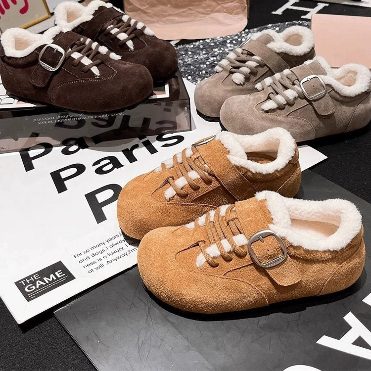Damen Mokassins mit weichem Futter und verstellbarem Riemen EB