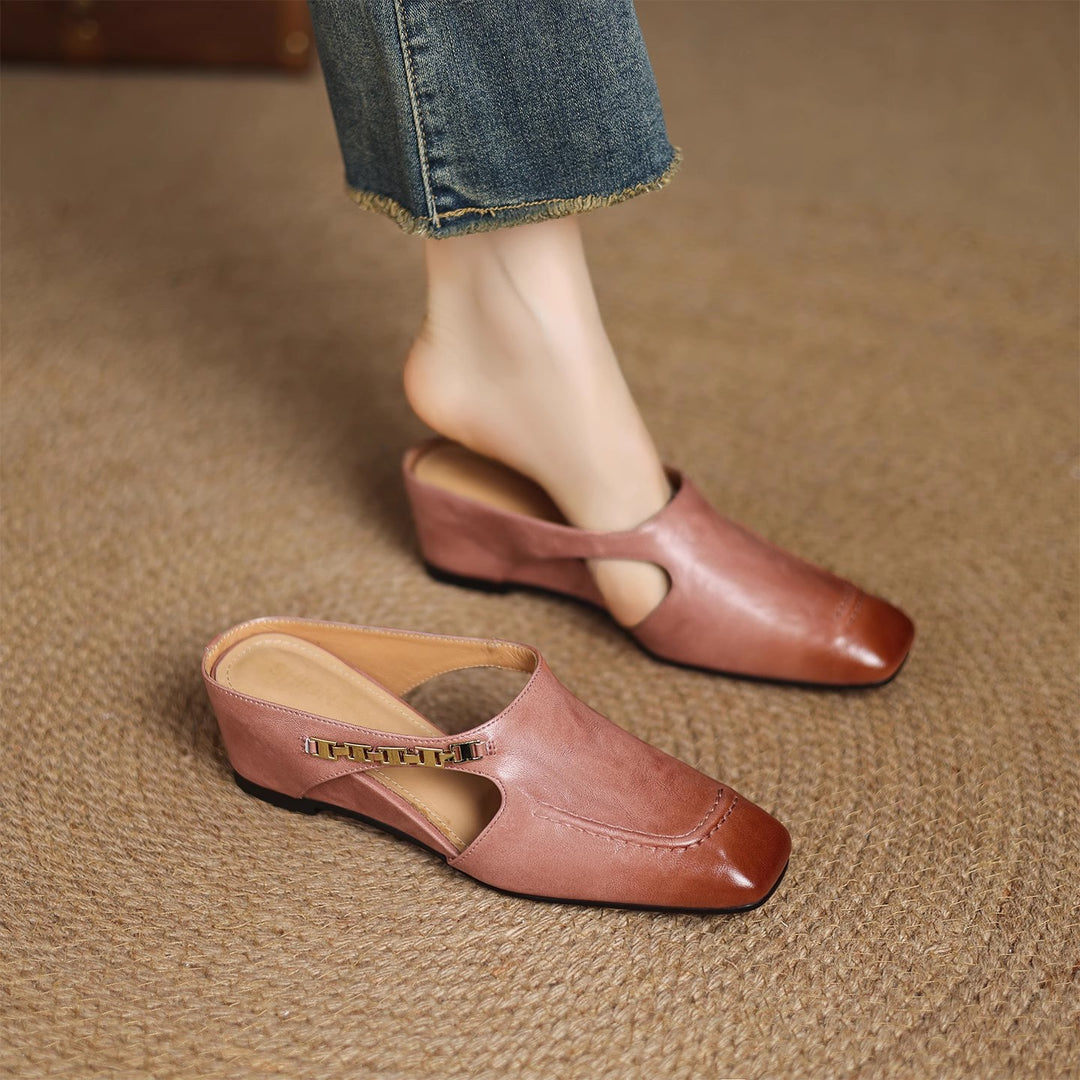 Damen Komfortable Mules mit elegantem Blickfang EB