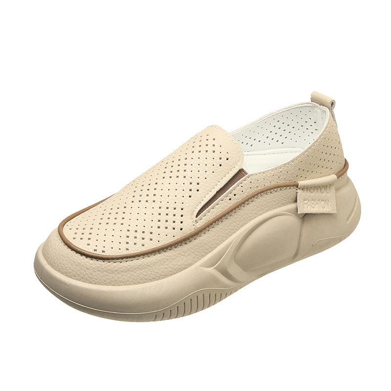 Damen Atmungsaktive Slip-On Freizeitschuhe mit perforierten Details EB