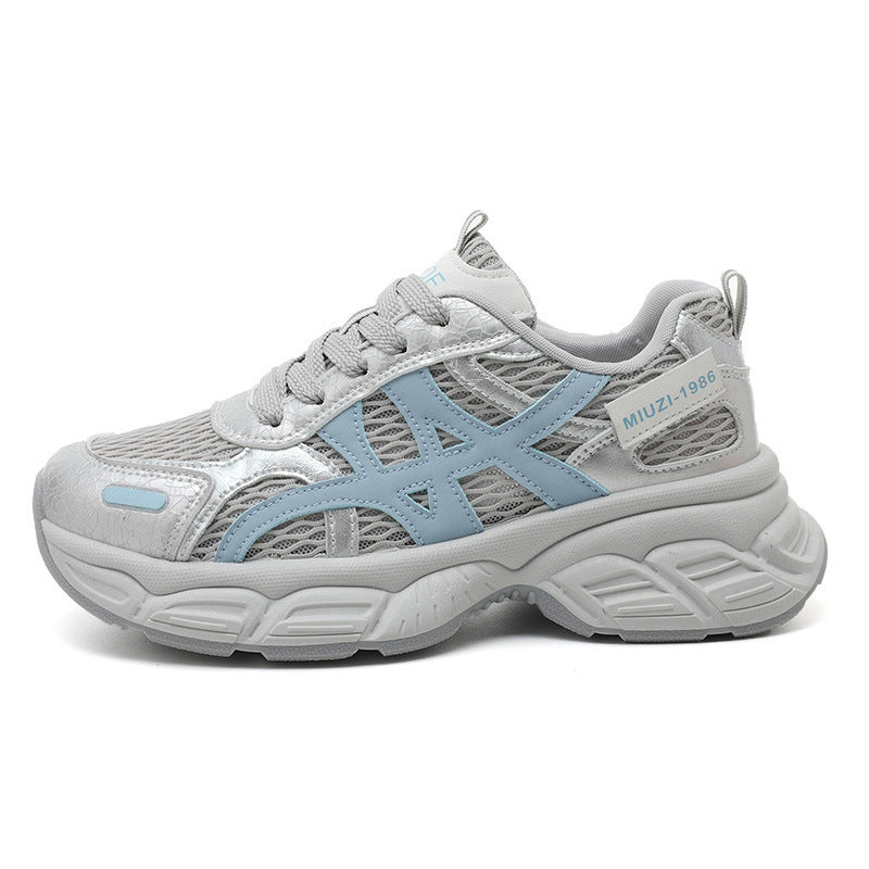 Damen Sportliche Mesh-Sneaker mit atmungsaktiver Laufsohle EB