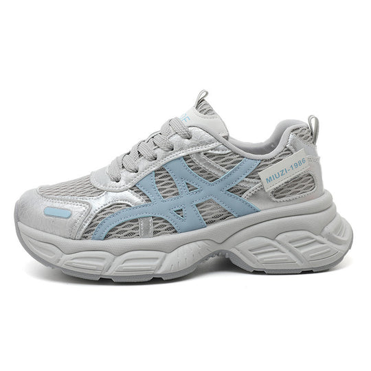 Damen Sportliche Mesh-Sneaker mit atmungsaktiver Laufsohle EB