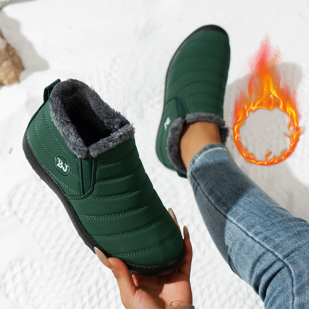 Damen Komfortable Winterboots mit kuscheligem Futter und rutschfester Sohle EB