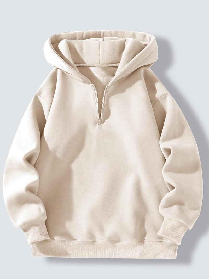 Herren sportlicher Kapuzenpullover mit halbem Reißverschluss EB