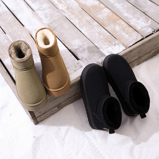 Damen warme Winterstiefel mit flauschigem Innenfutter EB