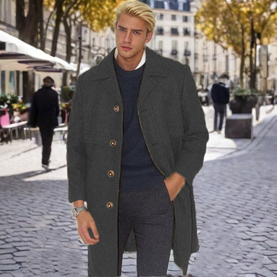 Herren eleganter Wollmantel EB
