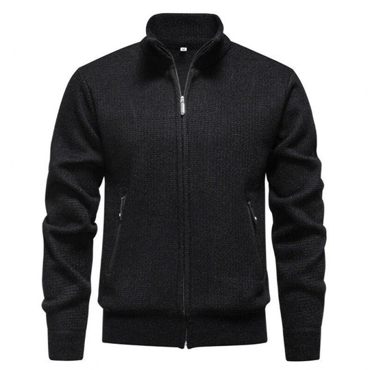 Herren leichte Strickjacke mit modernem Zipper und sportlichem Design EB