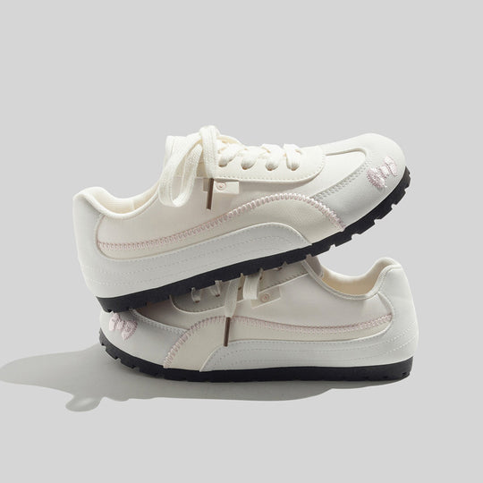 Damen Sportliche Freizeit Sneakers mit zarter Stickerei EB
