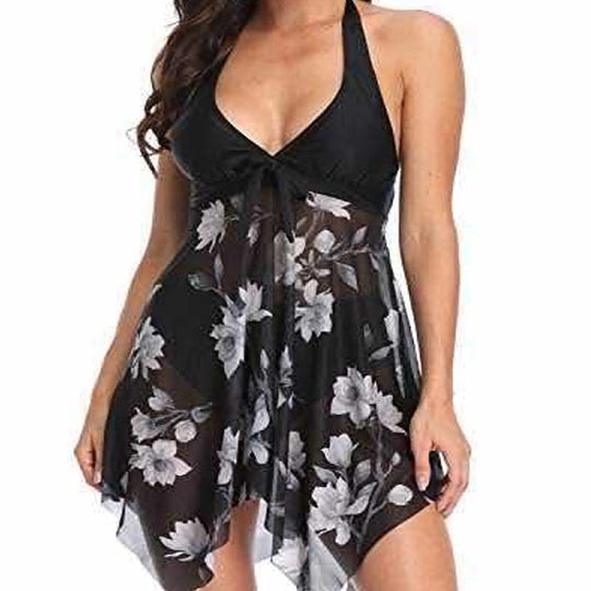 Damen Strandkleid mit floralem Design EB