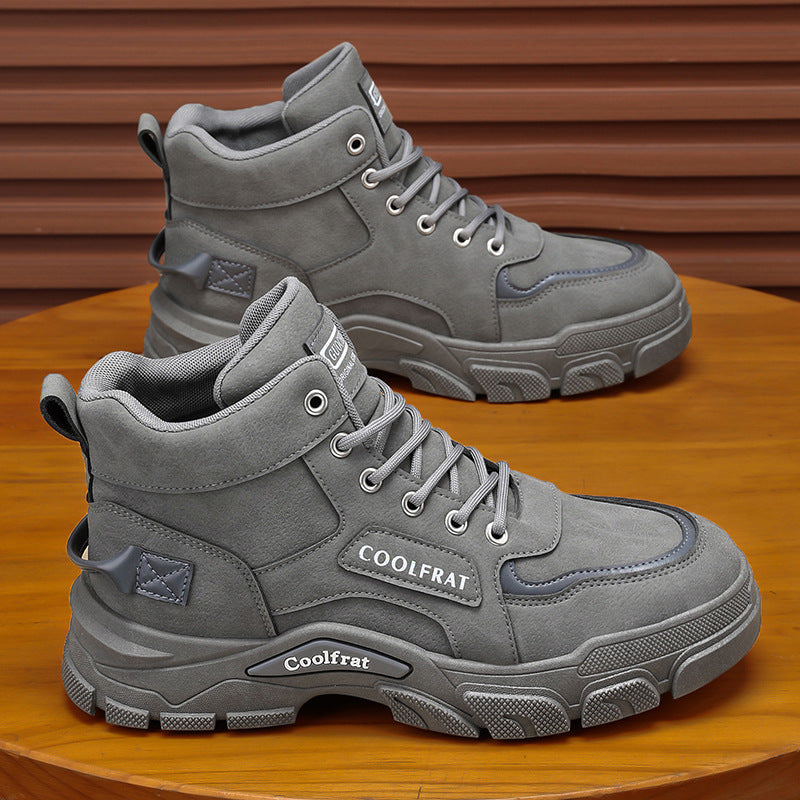 Damen Chunky High-Top Sneakers mit rutschfester Sohle und verstärkter Dämpfung EB