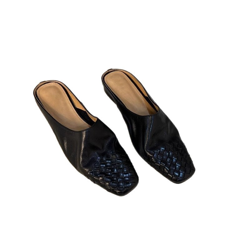 Damen Mules mit geflochtenem Design und bequemer Sohle EB