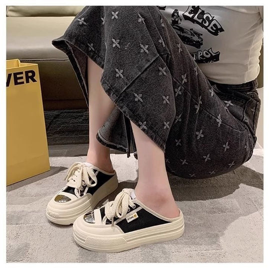 Damen modische Slip-On Sneakers mit dämpfender Sohle und luftiger Mesh-Oberfläche EB