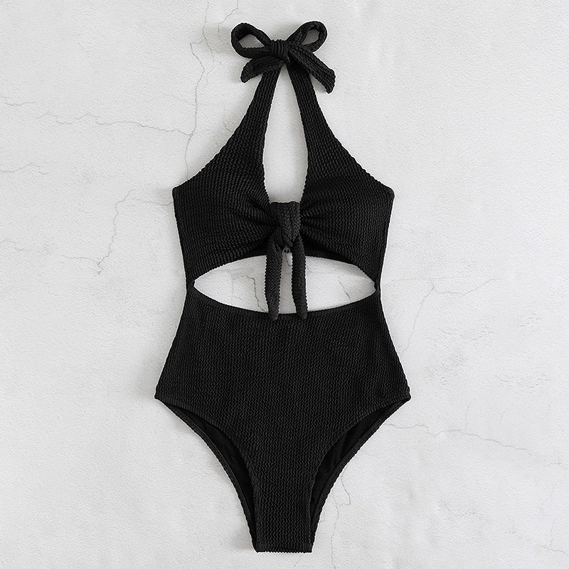 Damen Hochgeschnittener Cut-Out Badeanzug EB
