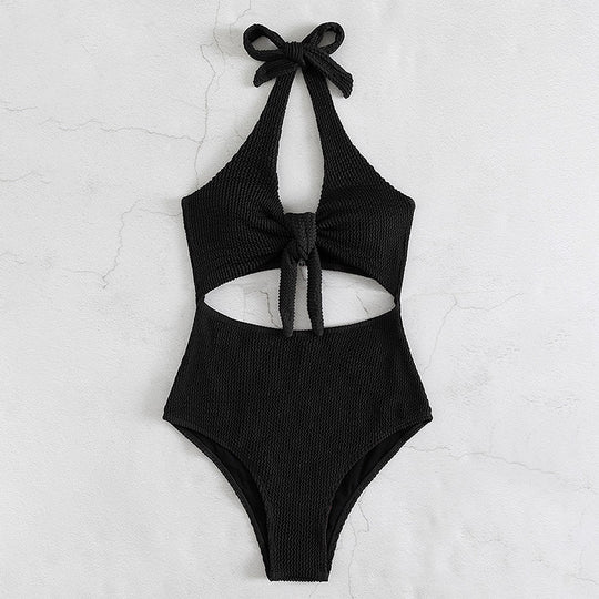 Damen Hochgeschnittener Cut-Out Badeanzug EB