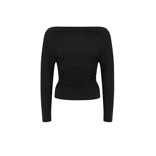 Damen Off-Shoulder Oberteil mit figurbetontem Schnitt und feiner Raffung EB