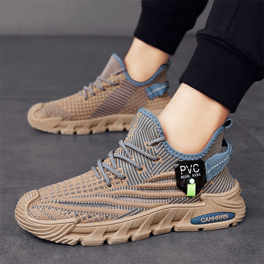 Herren leichte gestrickte Trail‑Sneaker mit sockenähnlichem Einstieg und stoßdämpfender Profilsohle EB