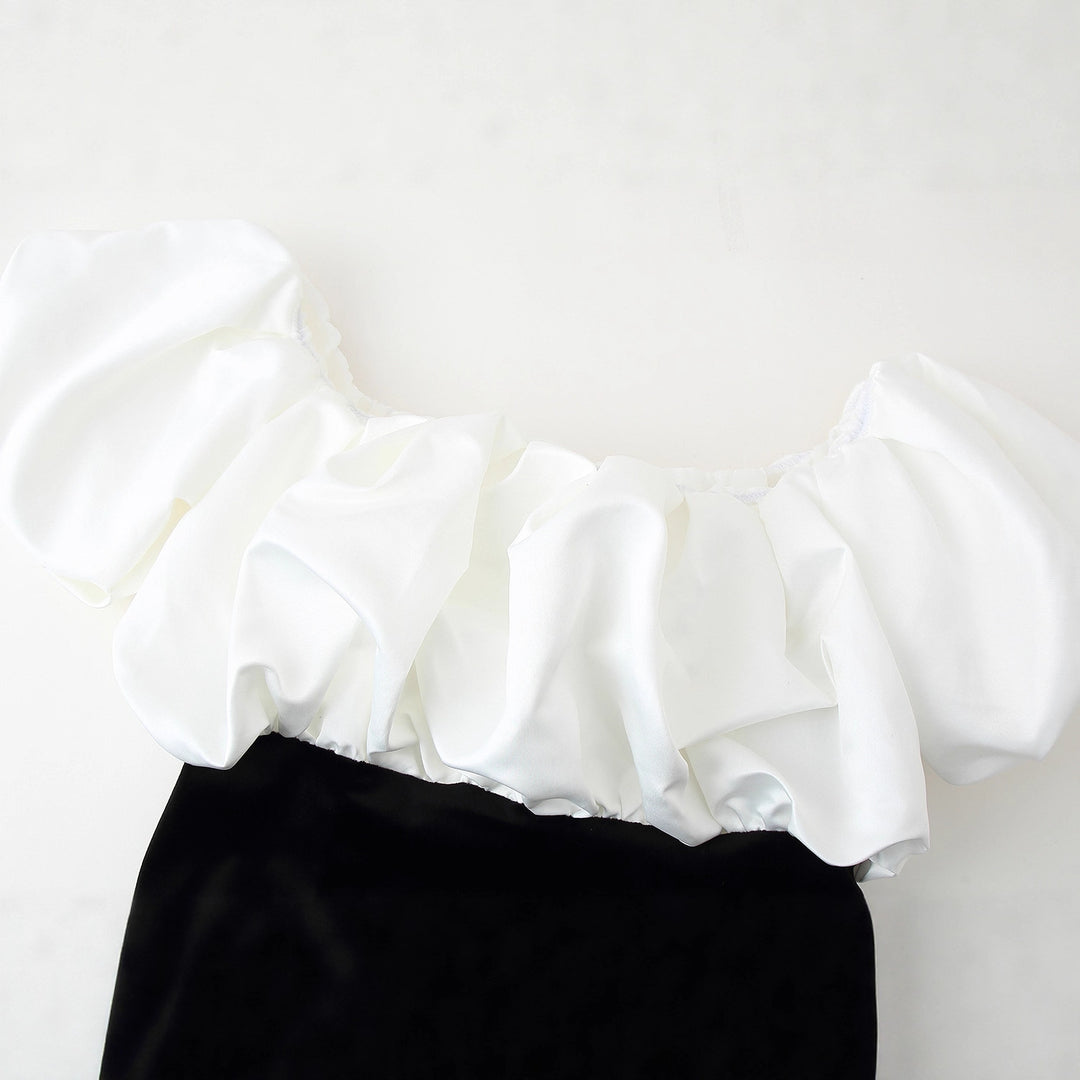Damen Maxikleid mit voluminösen Rüschendetails und elegantem Schnitt EB