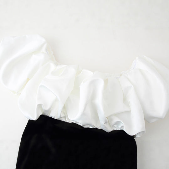 Damen Maxikleid mit voluminösen Rüschendetails und elegantem Schnitt EB