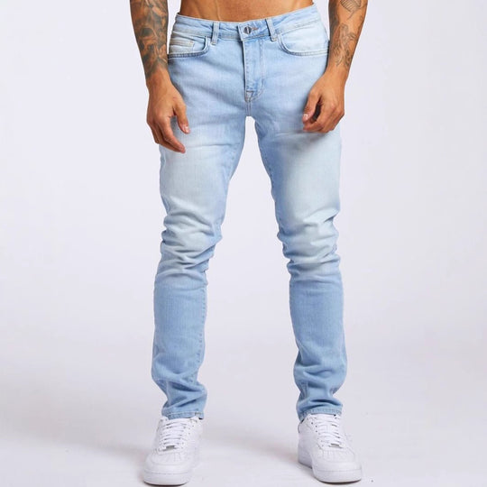 Herren Slim-Fit Jeans mit elastischem Komfortbund und modernen Details EB