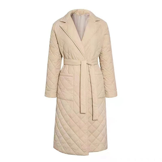 Damen Steppmantel mit eleganter Taillierung und praktischen Taschen EB