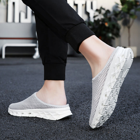 Unisex nan atmungsaktiver Mesh-Muleschuh mit flexibler Wabenlaufsohle und ergonomischem Fußbett EB