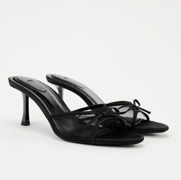 Damen elegante Slingback-Strandsandalen mit filigranem Riemendesign EB
