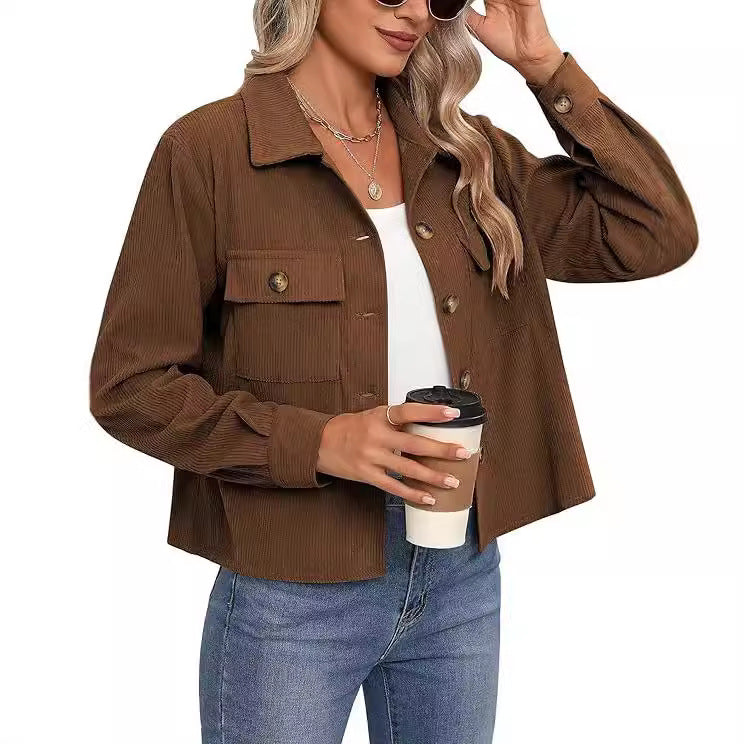 Damen lässige Overshirt-Jacke EB