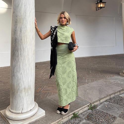 Damen Figurbetontes Zweiteiler mit Schnittdetails EB