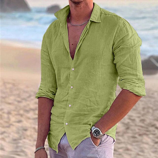 Herren Sommerliche Leinenhemd EB