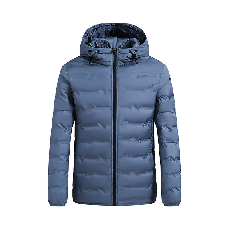 Herren ultraleichte gesteppte Daunenjacke mit Kapuze EB