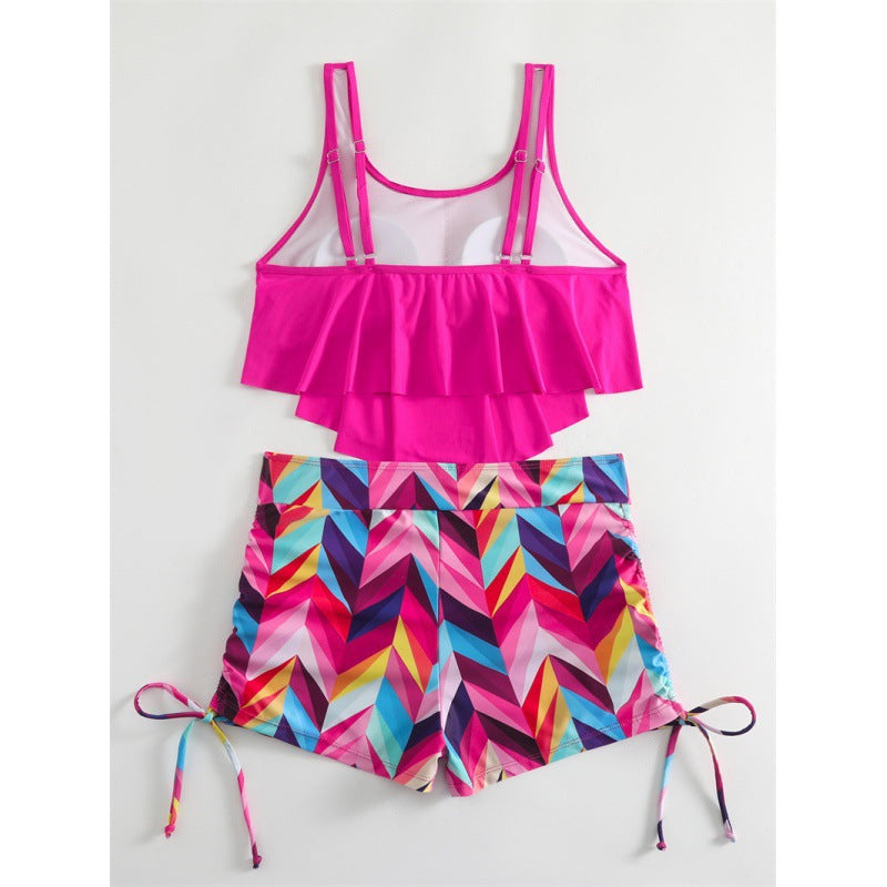 Damen Sportliches Badeoberteil mit gepolstertem Short EB