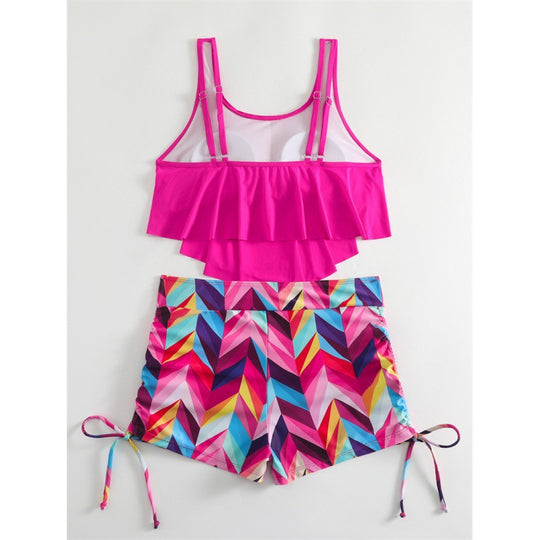 Damen Sportliches Badeoberteil mit gepolstertem Short EB