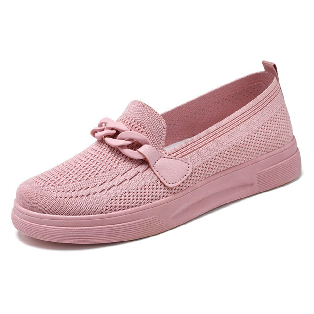 Damen Slip-On Freizeit-Schuhe mit modischem Ketten-Design EB